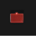 Light Up Necklace - Acrylic Rectangle Pendant - Red